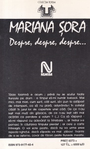 Mariana Sora - Despre, despre, despre... - Img 2