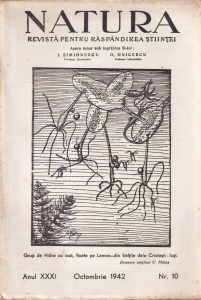 Natura. Revista pentru raspandirea stiintei, anul XXXI, nr. 10, octombrie 1942