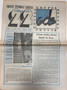 Revista 22, nr. 20, 1 iunie 1990