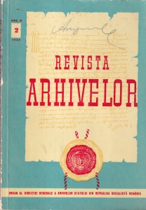 Revista Arhivelor, anul XI, nr. 2, 1968