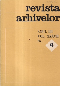 Revista Arhivelor, vol. 37, nr. 4