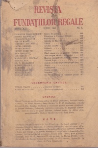 Revista Fundatiilor Regale, anul XII, nr. 6, iunie 1945