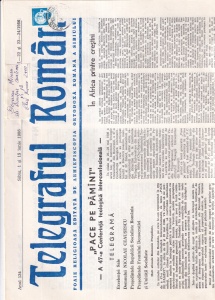 Telegraful roman, nr. 21-22 si 23-24, iunie 1986. Foaie religioasa editata de Arhiepiscopia Ortodoxa Romana a Sibiului