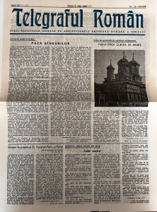 Telegraful roman, nr. 25-26/1989, 1 iulie 1989. Foaie religioasa editata de Arhiepiscopia Ortodoxa Romana a Sibiului