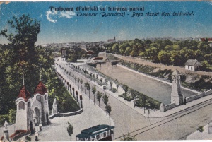 Timisoara (Fabrica) cu intrarea parcul (circulata 1925)