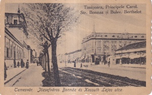 Timisoara. Principele Carol'. Str. Bonnaz şi Bulev. Berthelot (necirculata)