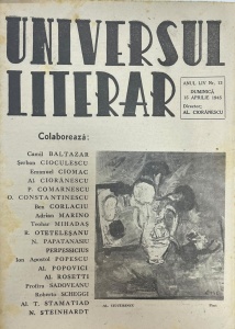 Universul Literar, anul LIV, nr. 13, 15 aprilie 1945