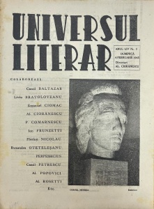 Universul Literar, anul LIV, nr. 3, 4 februarie 1945
