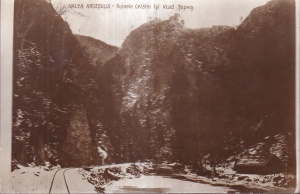 Valea Argesului. Ruinele Cetatei lui Vlad Tepes (circulata 1914)