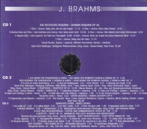 Brahms – German Requiem Op. 45. Vocal Works (3 CD) - Img 2