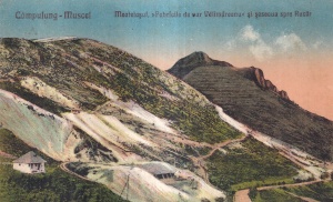 Campulung - Muscel Mateiasul, Fabricile de var Valimareanu si soseaua spre Rucar (circulata 1929)