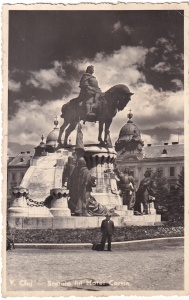 Cluj. Statuia lui Matei Corvin (circulata 1939)