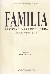 Familia. Revista lunara de cultura, seria V, anul 52 (152), nr. 10, octombrie 2016
