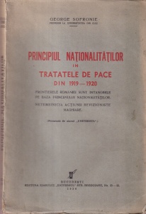 George Sofronie - Principiul nationalitatilor in tratatele de pace din 1919-1920 (1936)
