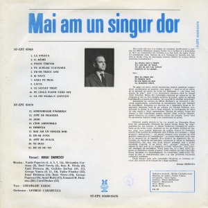 Gheorghe Sarac – Mai am un singur dor (doua viniluri) - Img 2