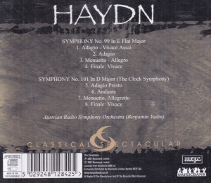 Joseph Haydn - Symphony No. 99 in E Flat Major. Symphony No. 101 in D Major (The Clock Symphony) - Img 2