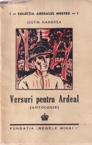Justin Handrea - Versuri pentru Ardeal. Antologie. Cu chipuri desenate de Vasile Dobrian (1945)