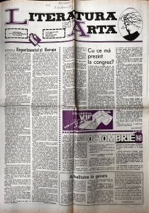 Literatura si Arta. Saptamanal al Uniunii Scriitorilor din Modova, nr. 39, 27 septembrie 1990