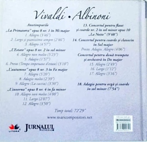 Mari compozitori, volumul 5: Vivaldi. Albinoni (cu CD) - Img 2