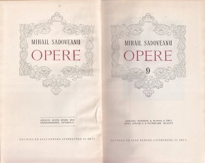 Mihail Sadoveanu - Opere, volumul 9. Demonul tineretii. Olanda. Imparatia apelor. O intamplare ciudata - Img 2