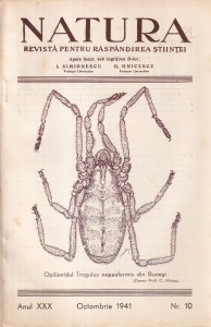 Natura. Revista pentru raspandirea stiintei, anul XXX, nr. 10, octombrie 1941