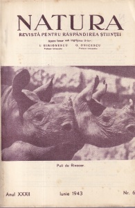 Natura. Revista pentru raspandirea stiintei, anul XXXII, nr. 6, iunie 1943