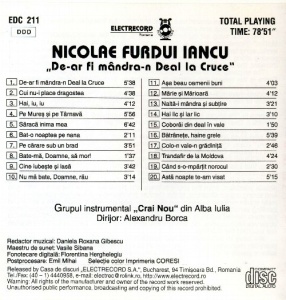 Nicolae Furdui Iancu – De-ar fi mandra-n deal la cruce - Img 2