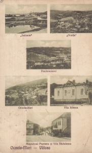 Ocnele-Mari - Valcea. "Salinele". "Ocnita". Penitenciarul. Ocnele-Mari. Vila Athena. Magazinul Popescu si Vila Radulescu (circulata 1942)