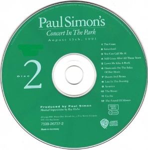 Paul Simon – Paul Simon's Concert In The Park. August 15th, 1991 - Img 4