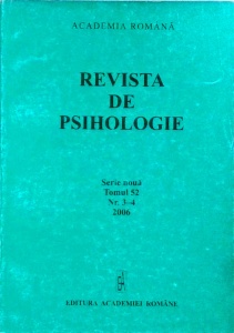 Revista de psihologie. Serie noua. Tomul 53, Nr.3-4, 2006
