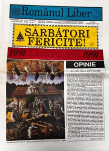 Romanul Liber. Ziarul Uniunii Mondiale a Romanilor Liberi, nr. 12, decembrie 1990 - nr. 1, ianuarie 1991