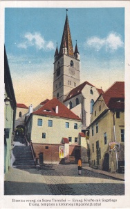 Sibiu. Biserica evang. cu Scara Turnului (necirculata)