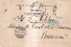 Sinaia Vedere de pe galeria Castelului Peles (circulata 1904) - Img 2