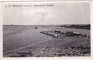 Techirghiol. Lacul si Debarcaderul barcilor (circulata 1936)