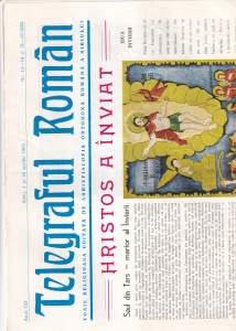Telegraful roman, nr. 13-14 si 15-16, aprilie 1985. Foaie religioasa editata de Arhiepiscopia Ortodoxa Romana a Sibiului