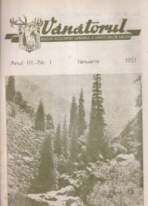 Vanatorul. Revista Asociatiei Generale a Vanatorilor din R.P.R. nr, 1, ianuarie 1951