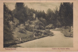 Vatra-Dornei. Vedere din Parcul bailor (1935, necirculata)