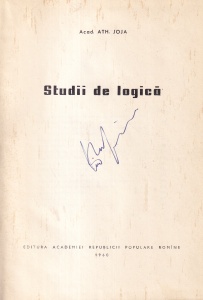 Ath. Joja - Studii de logica, 2 volume - Img 2