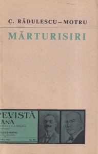 C. Radulescu-Motru - Marturisiri