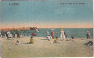Constanta. Plaja si Podul de la Mamaia (scrisa 1927)