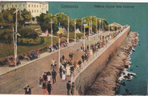 Constanta. Vederea digului dela Cazinou (circulata 1928)
