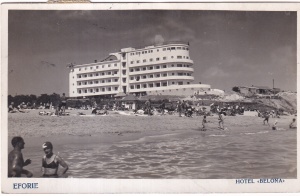 Eforie. Plaja si Hotel Belona (circulata 1937)