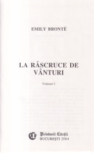 Emily Bronte - La rascruce de vanturi, volumul 1 - Img 2