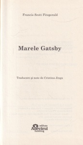 Francis Scott Fitzgerald - Marele Gatsby - Img 2