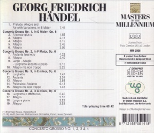 Georg Friedrich Handel - Concerto Grosso No. 1, 2, 3 and 4 - Img 2
