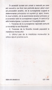 Immanuel Kant - Bazele metafizicii moravurilor - Img 2