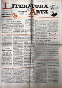 Literatura si Arta. Saptamanal al Uniunii Scriitorilor din Modova, nr. 33, 16 august 1990
