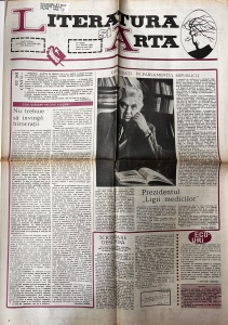Literatura si Arta. Saptamanal al Uniunii Scriitorilor din Modova, nr. 4, 25 ianuarie 1990