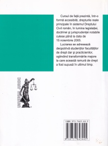 Liviu Pop, Liviu-Marius Harosa - Drept civil. Drepturile reale principale - Img 2