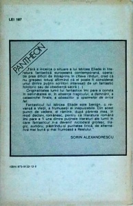 Mircea Eliade - Proza fantastica. Volumul 5: La umbra unui crin - Img 2